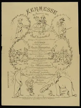 Weiss F. ; Dusch A. affiche KERMESSE.  28 JANVIER 1883. Alsace, France 1883 1942.3.61  Photo