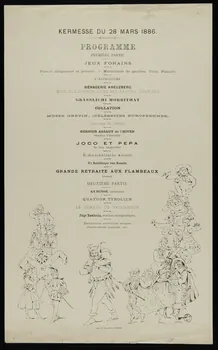 Weiss F. ; Dusch A. affiche KERMESSE DU 28 MARS 1886. Alsace, France 1886 1942.3.62  Photo