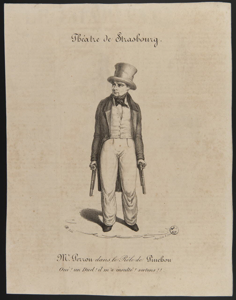 estampe Théâtre de Strasbourg.  Mr. Perrou 1942.3.64 Photo