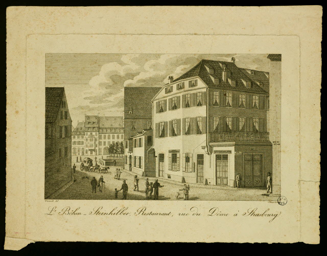 papier de commerce Ls. Bôhm-Steinhilber, Restaurant, rue du Dôme à Strasbourg. 1942.3.70 Photo