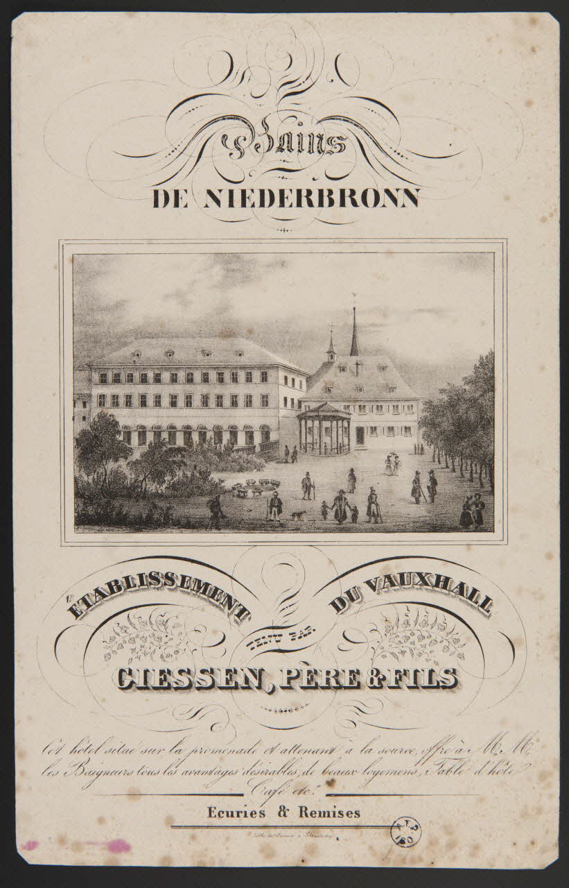 papier de commerce BAINS DE NIEDERBRONN 1942.3.76 Photo