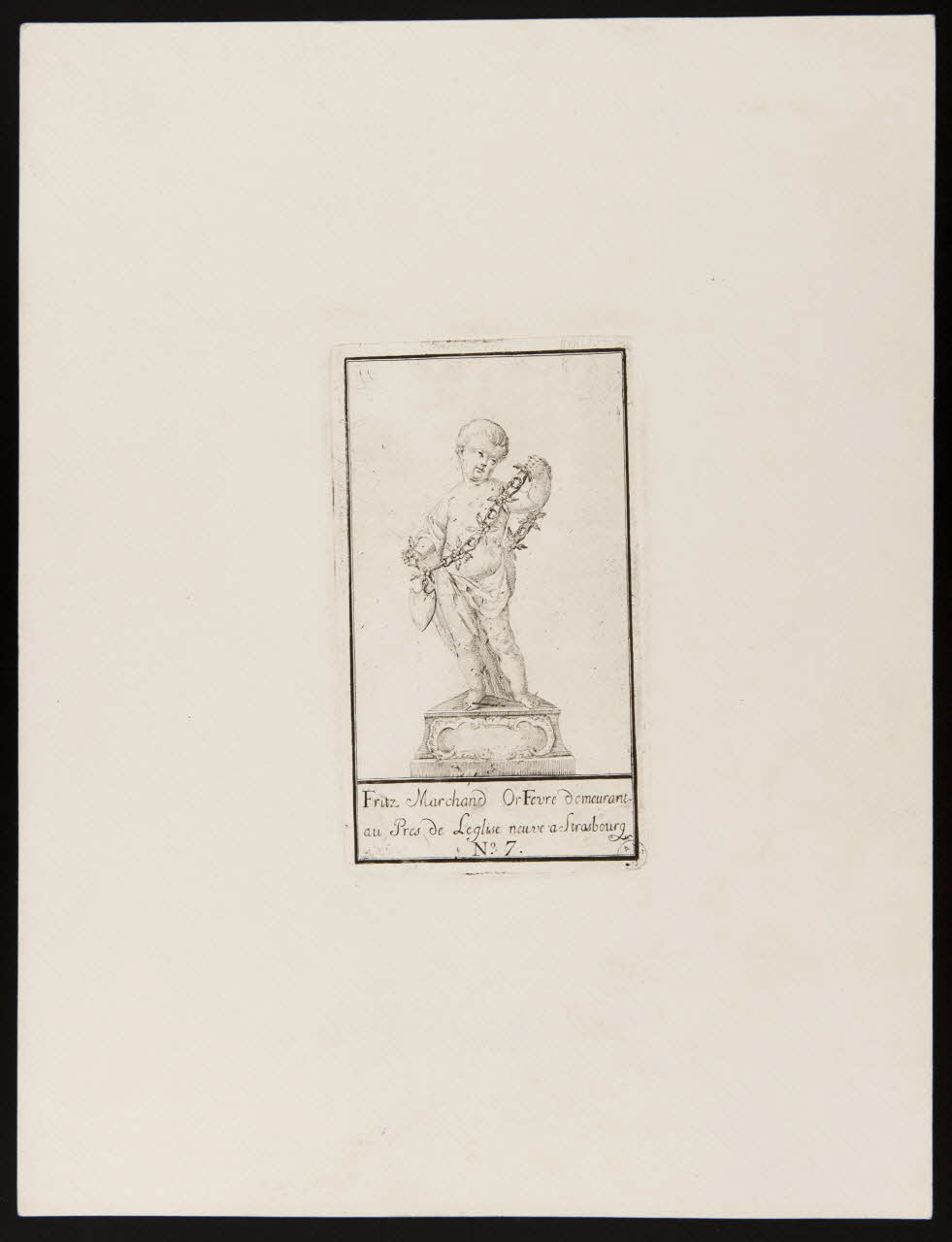 affiche publicitaire Fritz Marchand Orfevre demeurant  au Pres de Leglise neuve à Strasbourg 1942.3.79 Photo