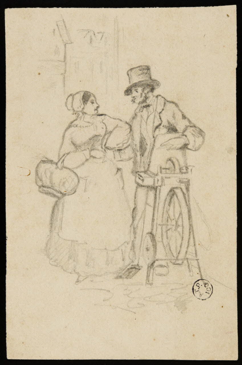 dessin Rémouleur et servante 1840 1942.5.1 Photo