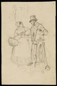 dessin Rémouleur et servante 1840 1942.5.1 Photo