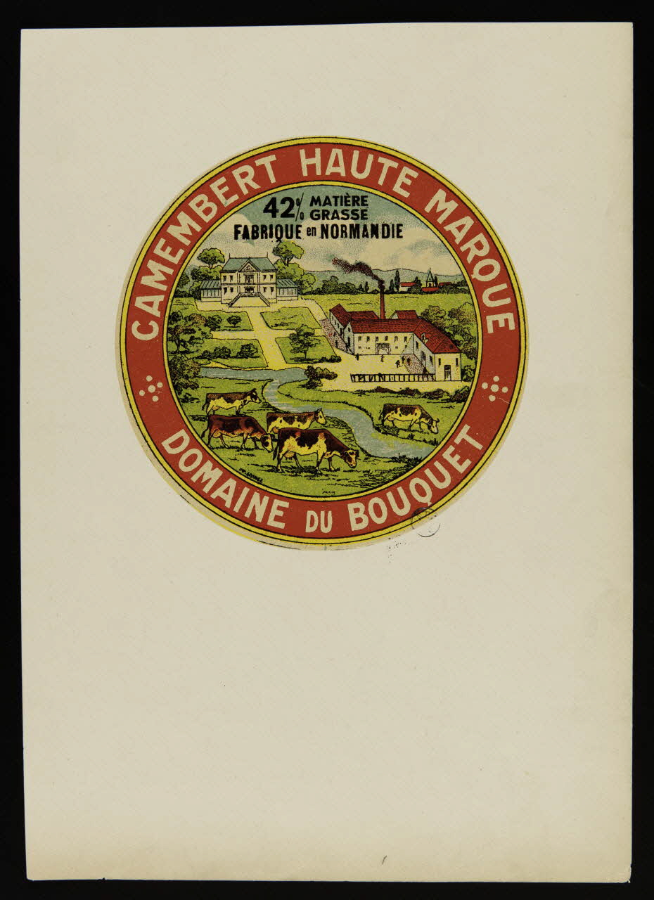 estampe CAMEMBERT HAUTE MARQUE  DOMAINE DU BOUQUET 1942.5.21 Photo