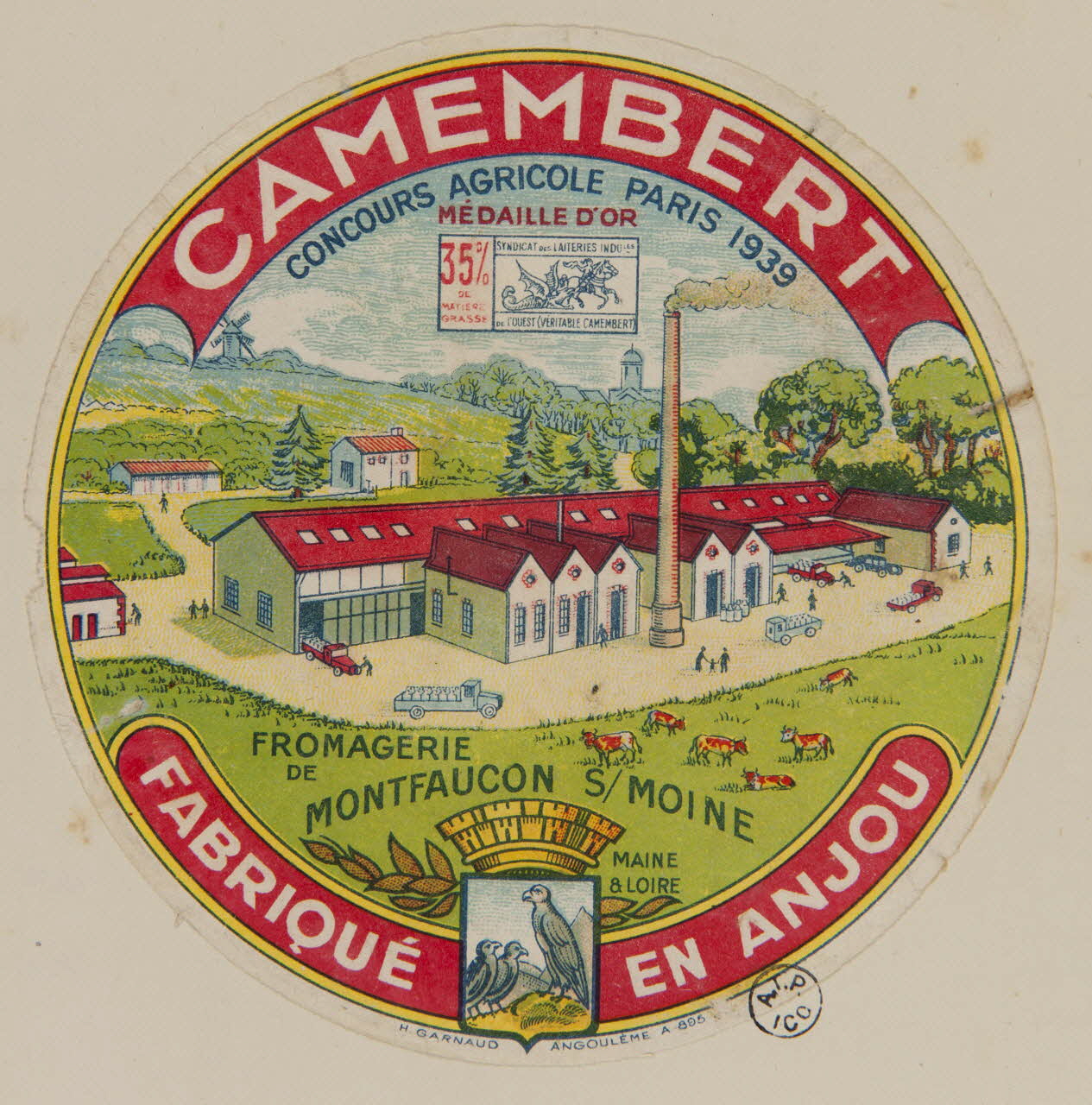 estampe CAMEMBERT 1942.5.22 Photo