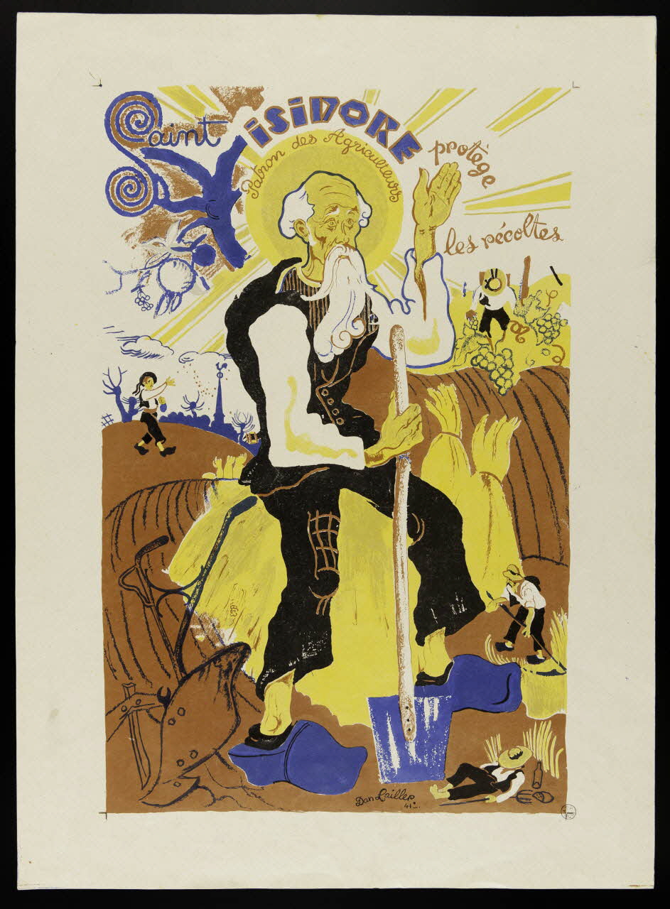 estampe Saint ISIDORE protège  les récoltes 1942.9.1.1 Photo