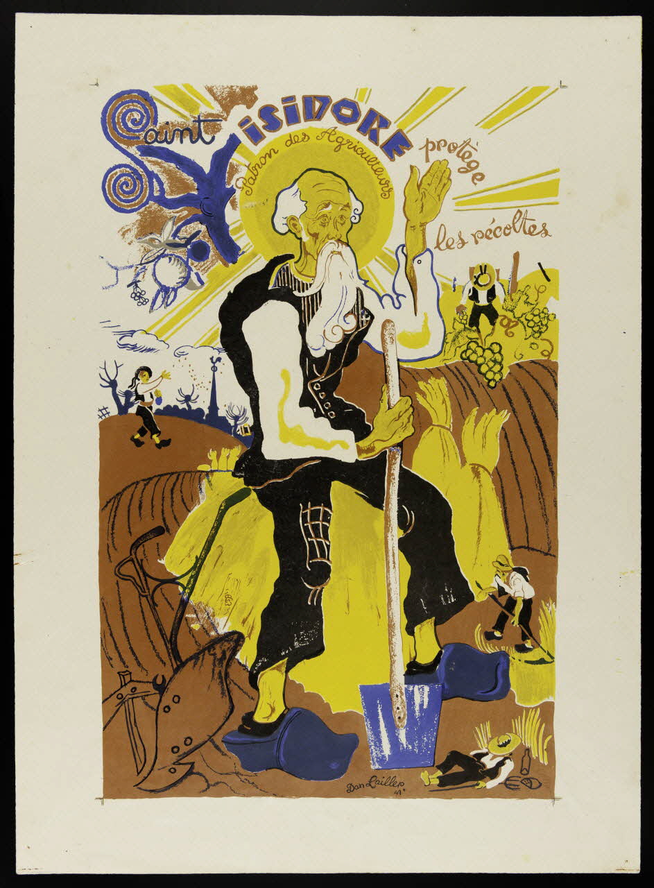 estampe Saint ISIDORE protège  les récoltes 1942.9.1.2 Photo