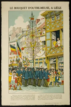 estampe LE BOUQUET D'OUTRE-MEUSE, A LIEGE 1943.11.1 Photo
