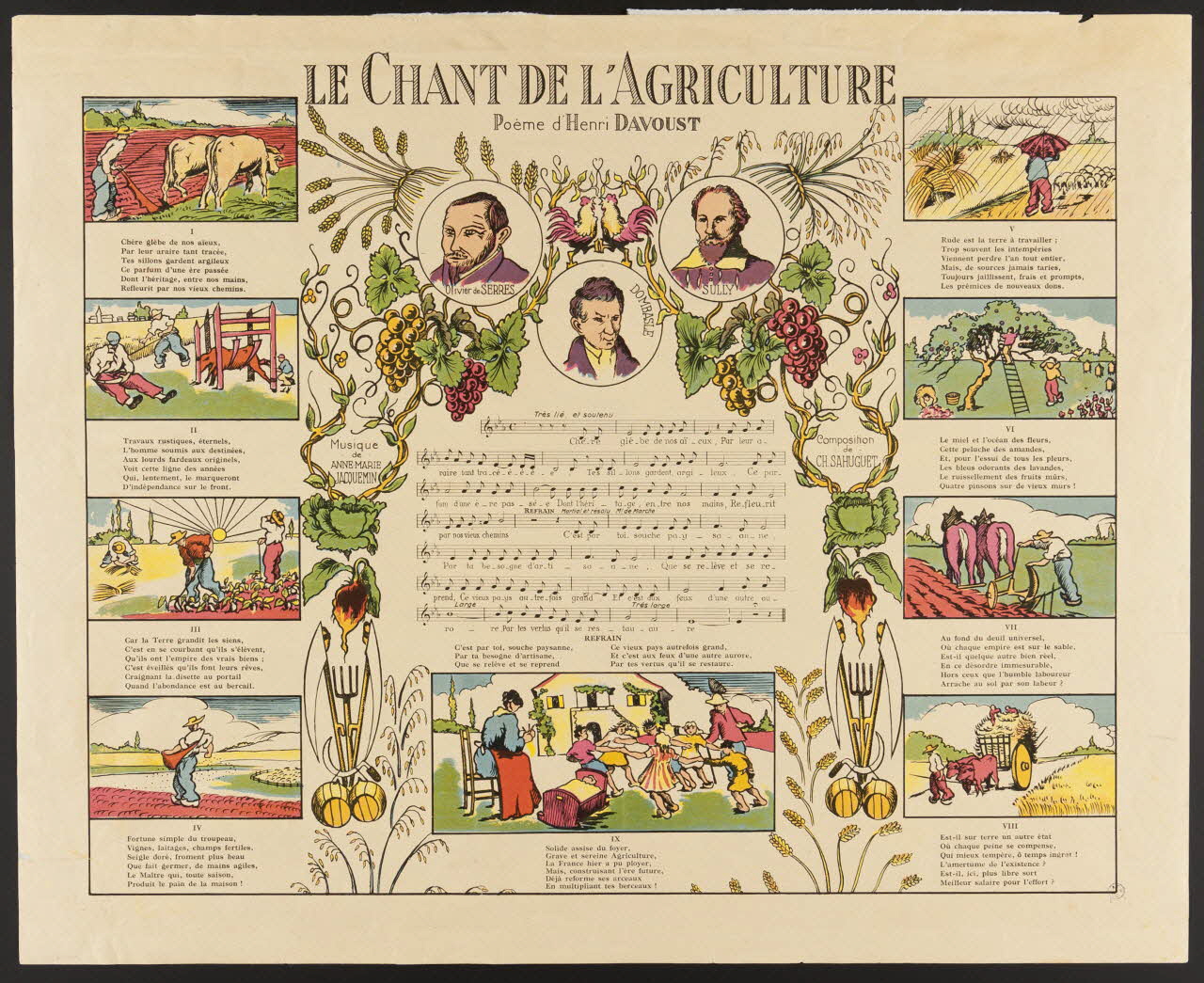 estampe LE CHANT DE L'AGRICULTURE 1943.15.1 Photo