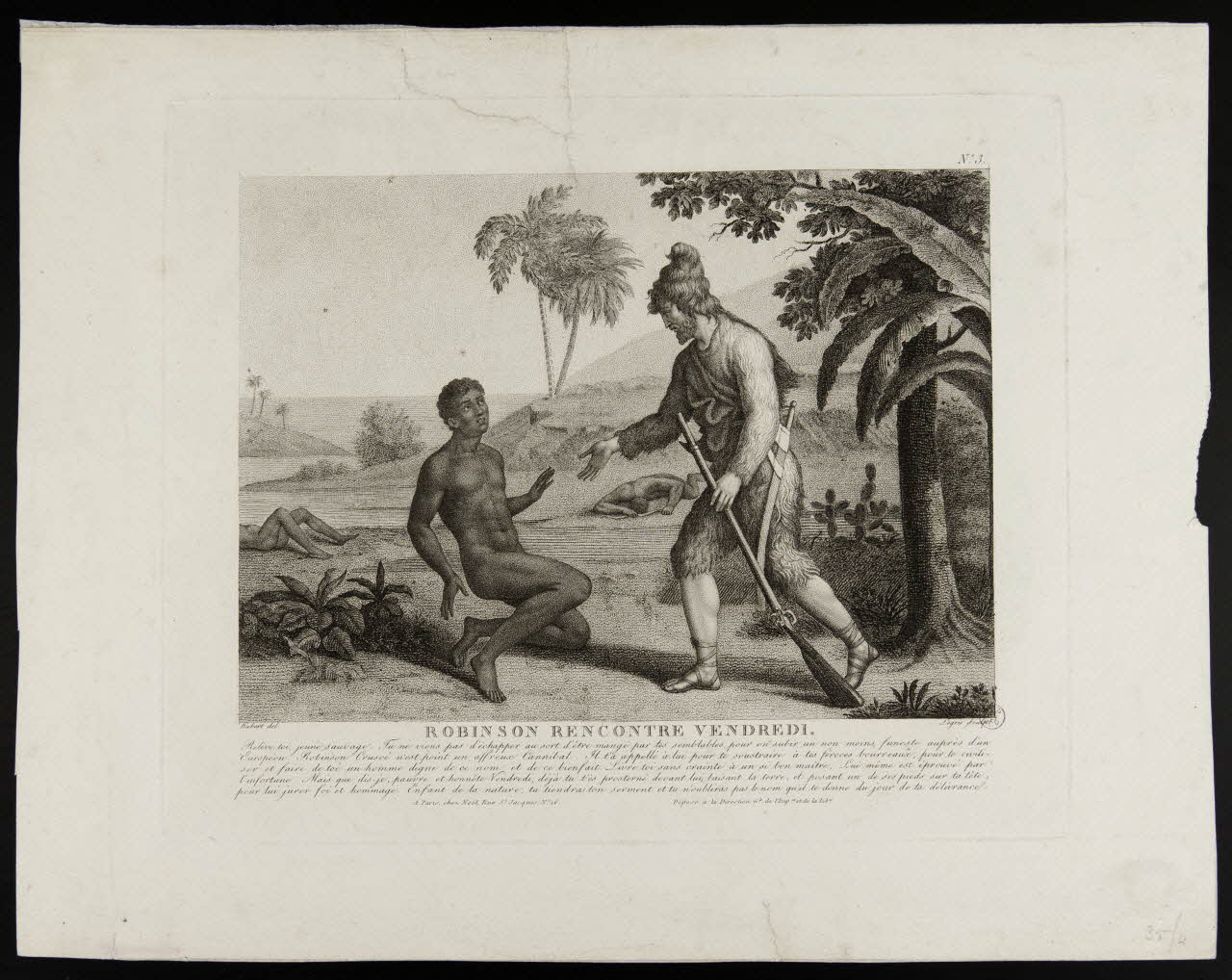 estampe ROBINSON RENCONTRE VENDREDI. 1943.16.11 Photo