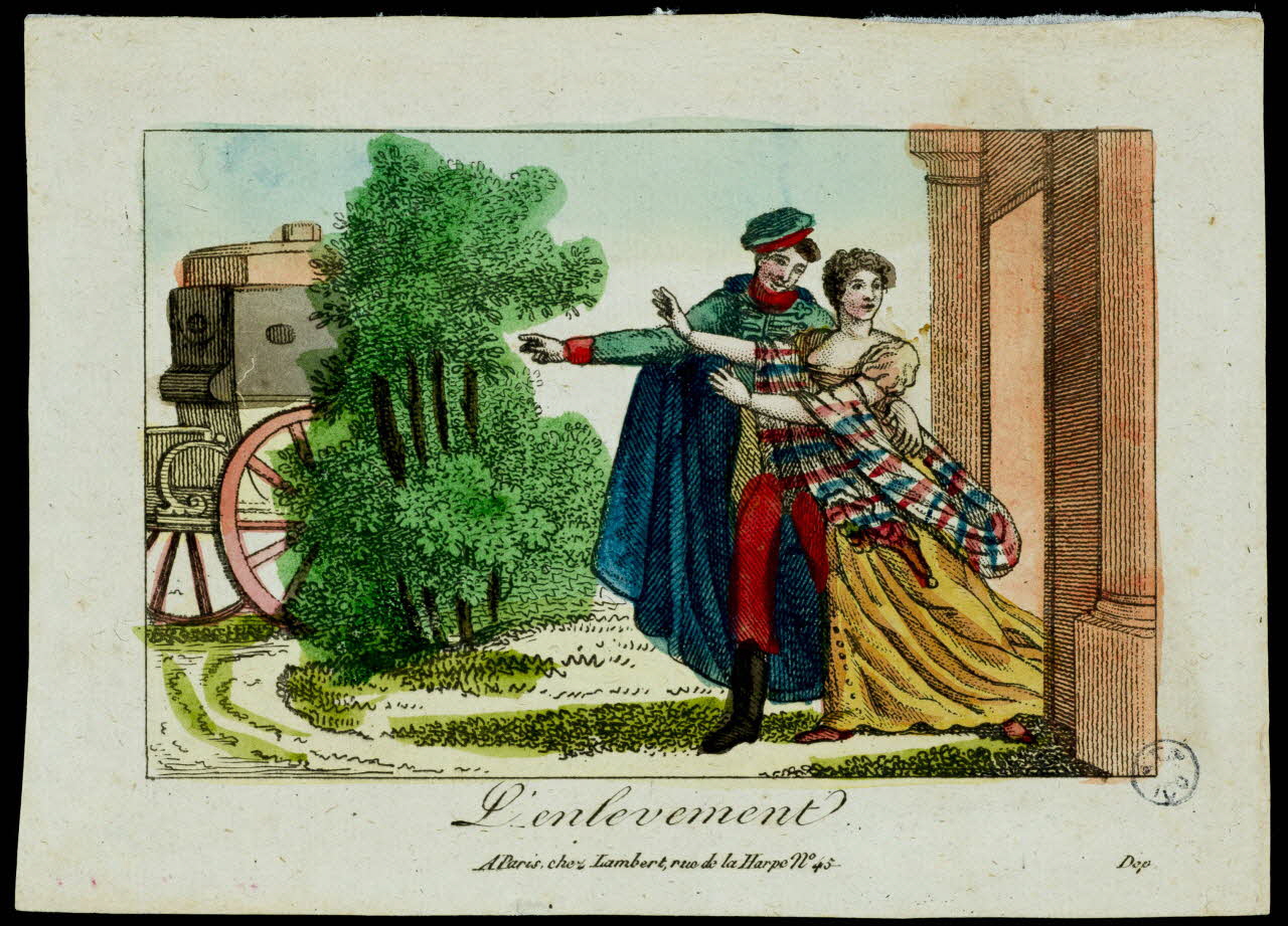 Lambert imagerie ancienne L'enlèvement Paris 1824-1841 1943.16.172 Photo