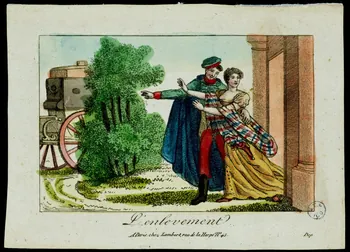Lambert imagerie ancienne L'enlèvement Paris 1824-1841 1943.16.172 Photo
