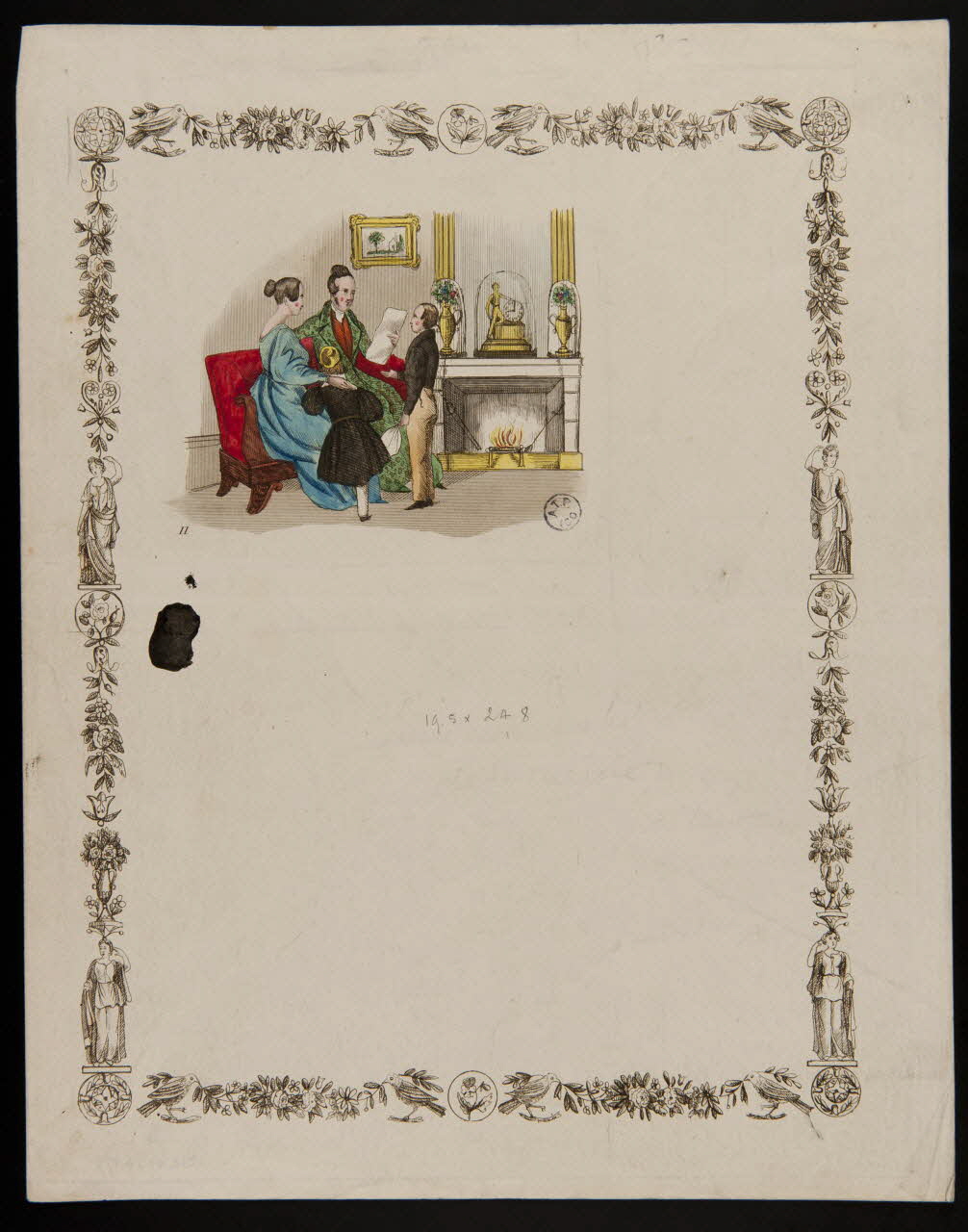 papier à lettre En tête de papier à lettres illustré 1835-1845 1943.16.177 Photo