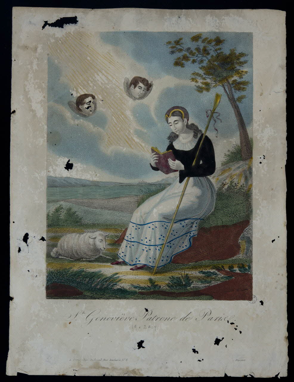 estampe Ste. Genevieve Patronne de Paris. 1943.16.185 Photo