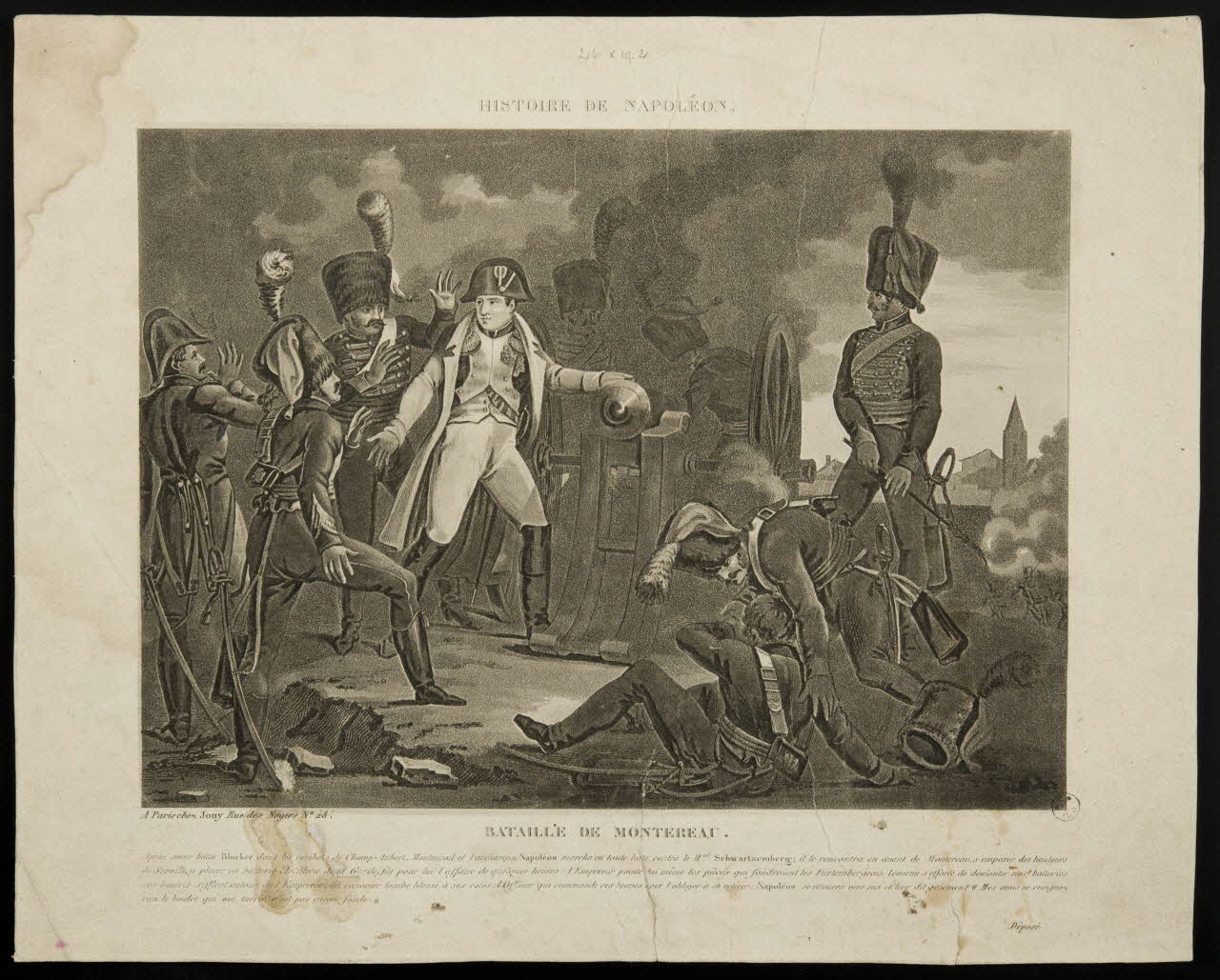 estampe HISTOIRE DE NAPOLEON.  BATAILLE DE MONTEREAU. 1943.16.230 Photo