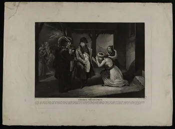 Paul Legrand ; Dopter estampe L'HEUREUX PRESSENTIMENT Paris 1843 1943.16.232 Photo