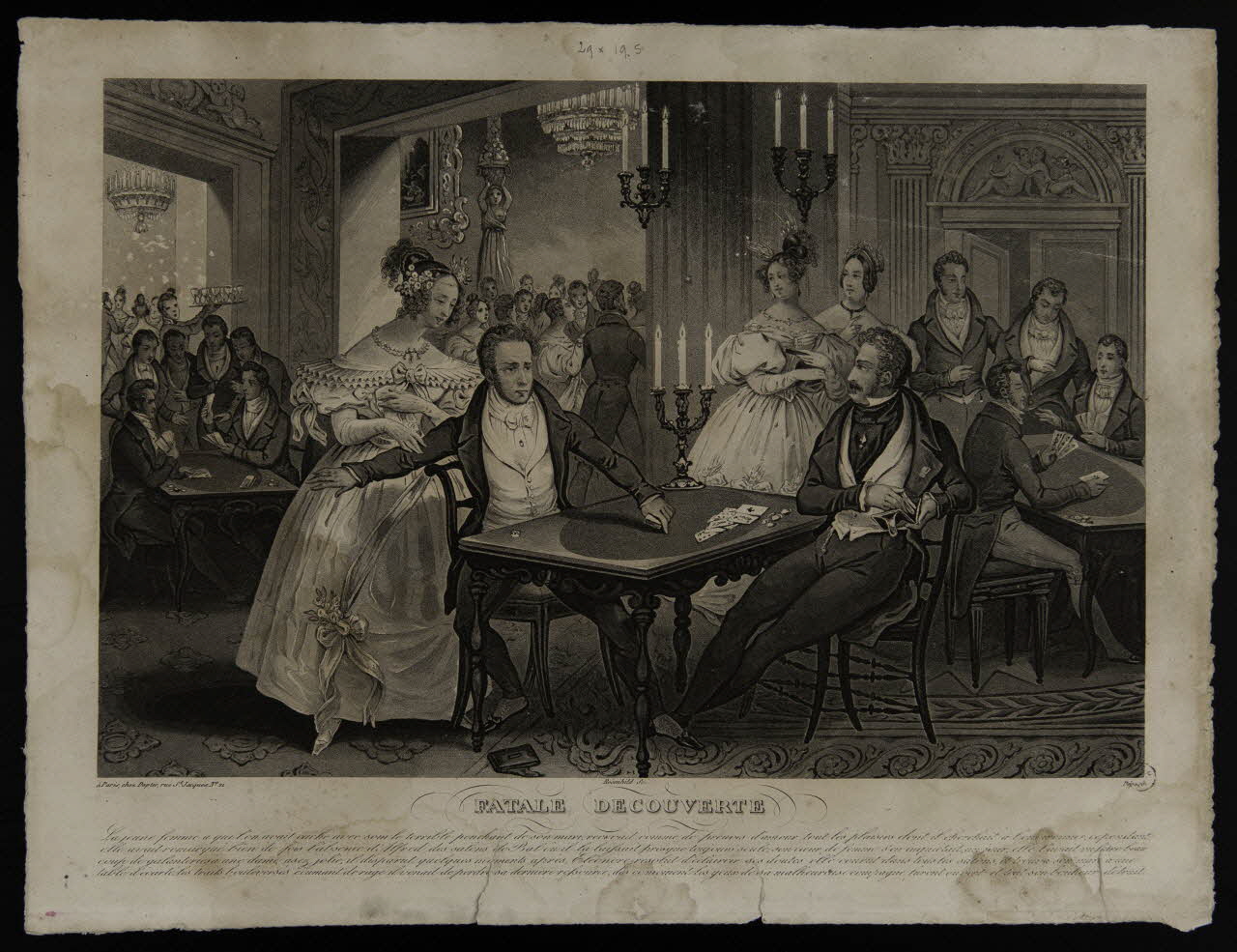 Roemhild ; Signe ; Dopter estampe FATALE DECOUVERTE Paris 1835-1845 1943.16.239 Photo