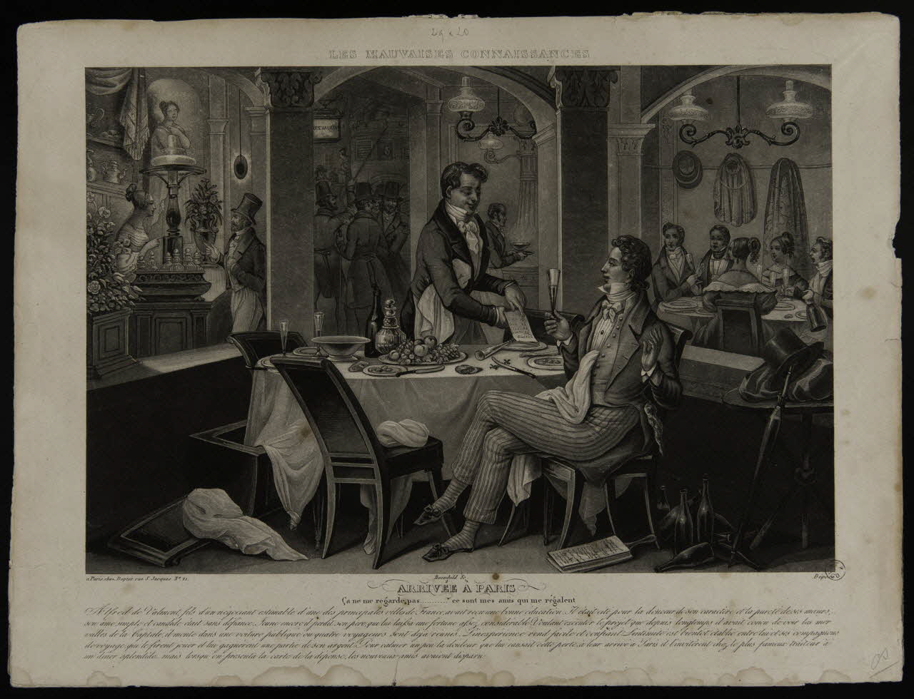 Roemhild ; Dopter estampe ARRIVEE A PARIS Paris 1835-1845 1943.16.240 Photo