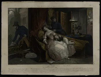Roemhild ; Dopter estampe LES MAUVAISES CONNAISSANCES  LE VOL Paris 1835-1845 1943.16.241 Photo