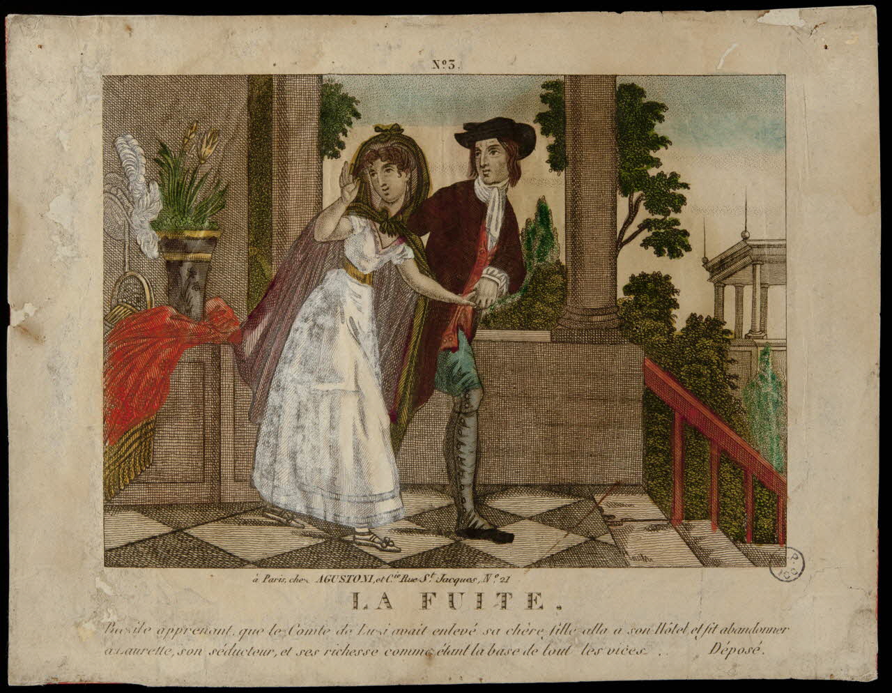 Agustoni partie d'ensemble LA FUITE. Paris 1820-1830 1943.16.25 Photo