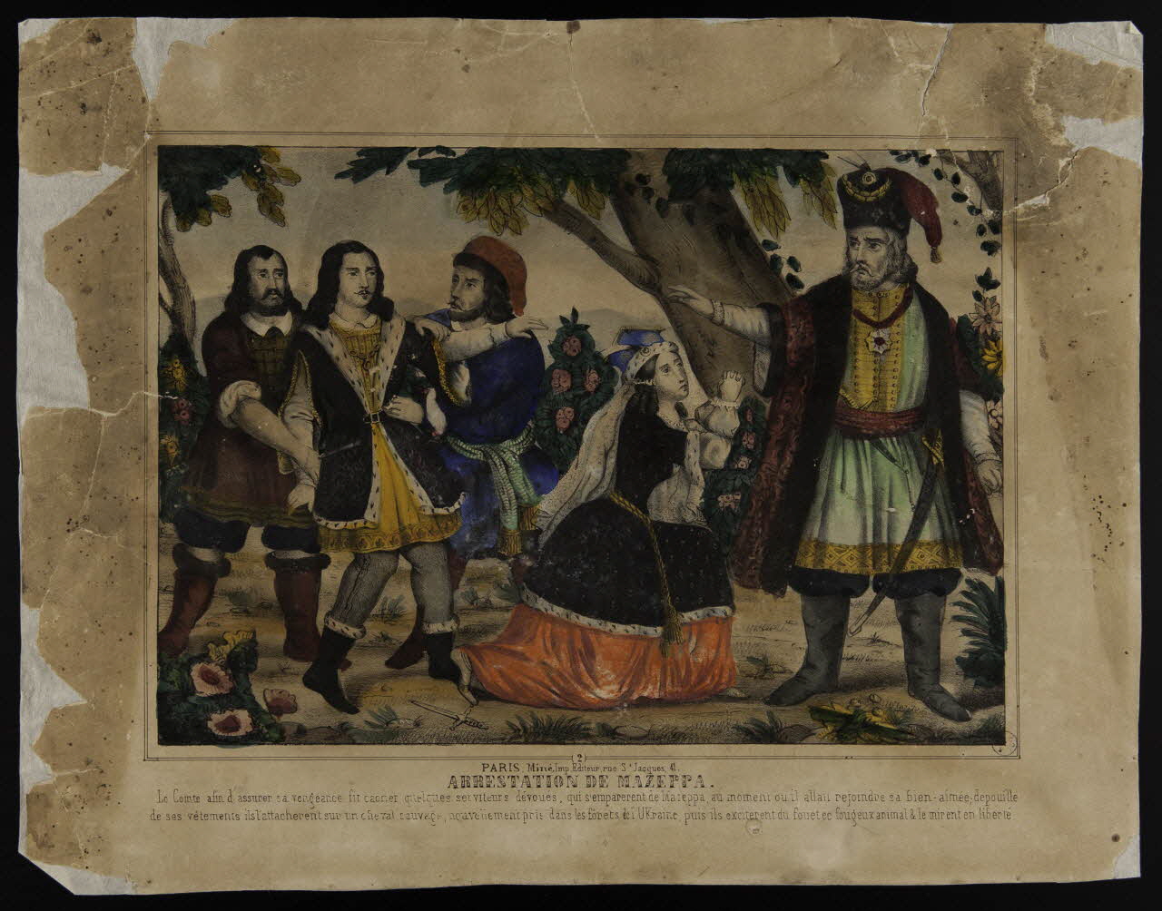 Baugean Alexandre ; Mine élément d'ensemble ARRESTATION DE MAZEPPA. Paris 1851 1943.16.264 Photo