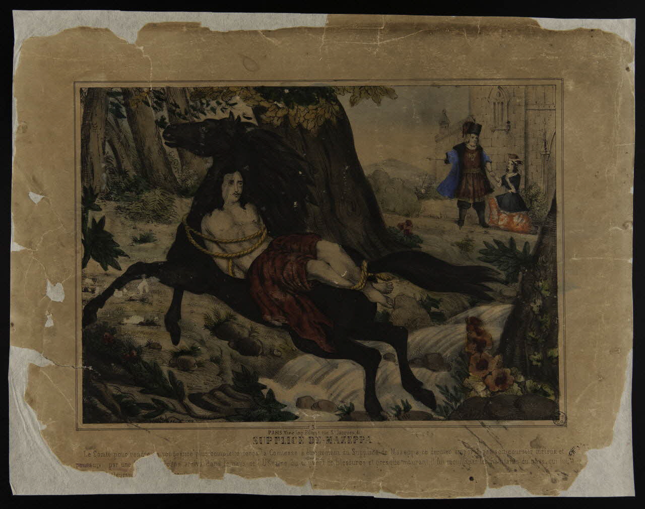 Baugean Alexandre ; Mine élément d'ensemble SUPPLICE DE MAZEPPA Paris 1851 1943.16.265 Photo