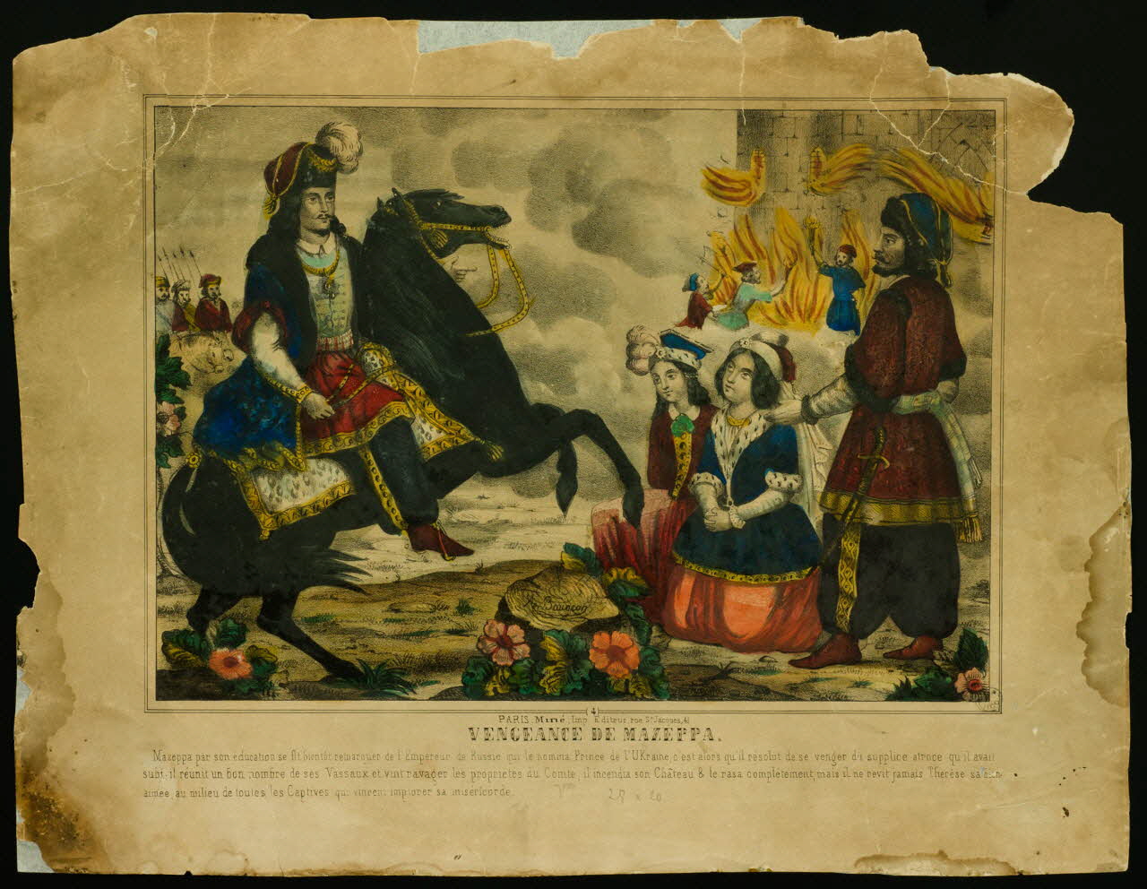 Baugean Alexandre ; Mine élément d'ensemble VENGEANCE DE MAZEPPA. Paris 1851 1943.16.266 Photo