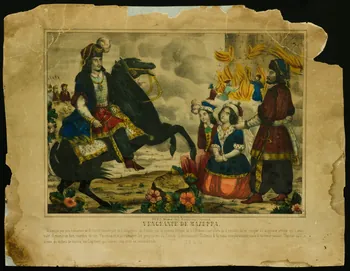 Baugean Alexandre ; Mine élément d'ensemble VENGEANCE DE MAZEPPA. Paris 1851 1943.16.266 Photo