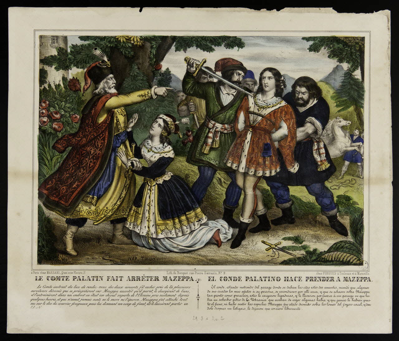 élément d'ensemble LE COMTE PALATIN FAIT ARRETER MAZEPPA. 1943.16.267 Photo