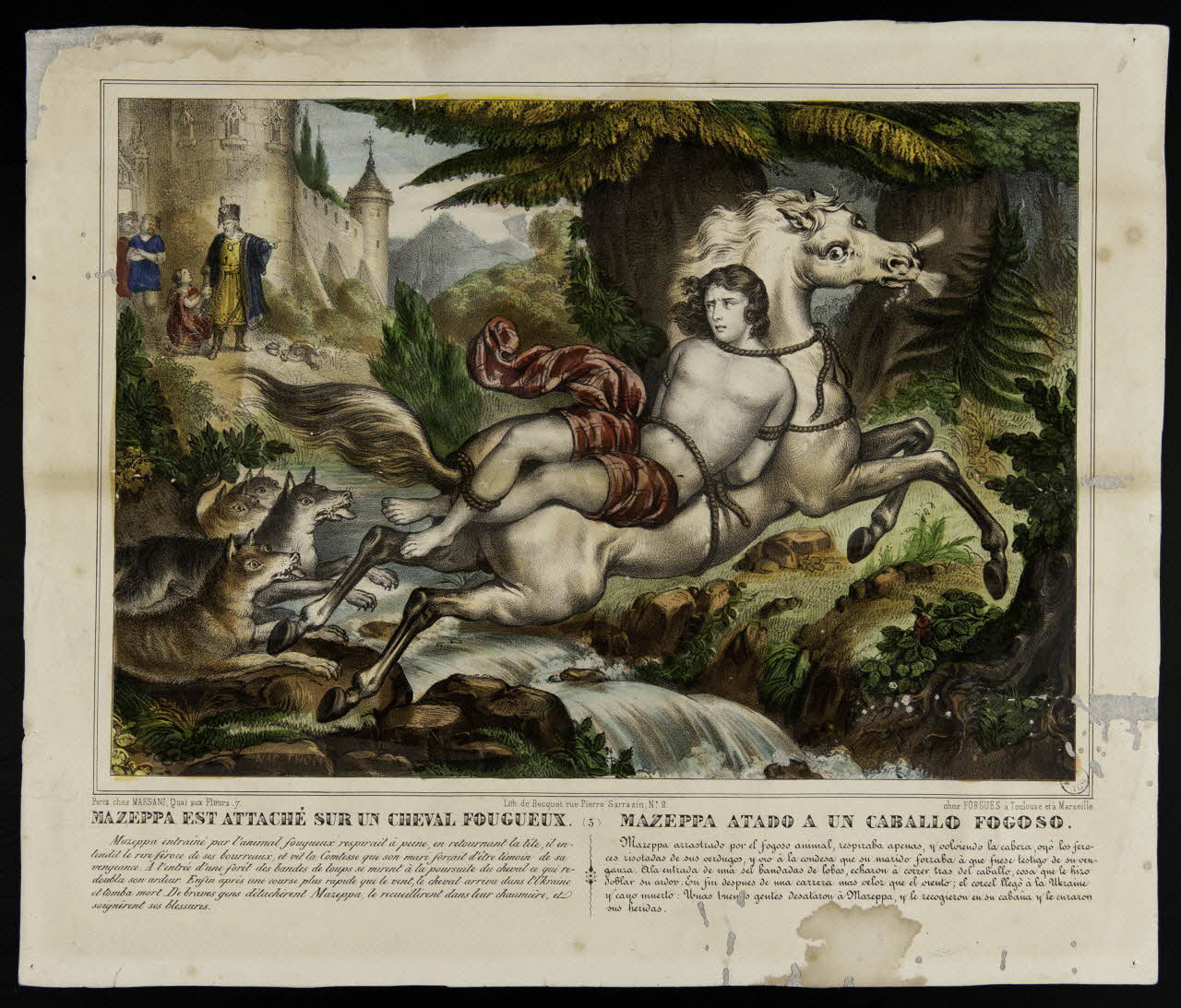 élément d'ensemble MAZEPPA EST ATTACHE SUR UN CHEVAL FOUGUEUX. 1943.16.268 Photo