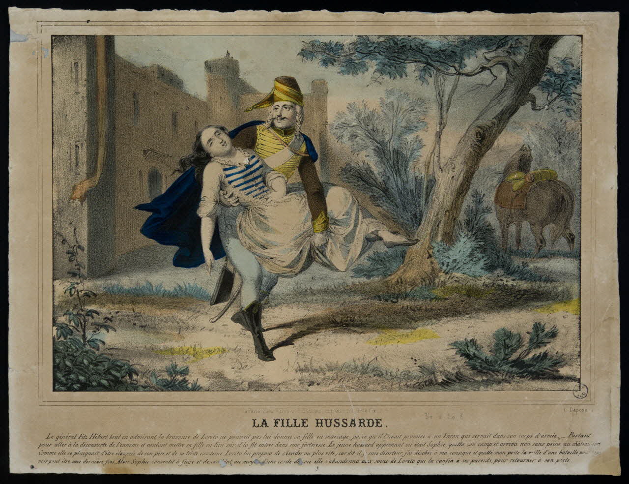 Bès A. ; Dubreuil Fils aîné ; Bès et D élément d'ensemble LA FILLE HUSSARDE. Paris 1845-1860 1943.16.271 Photo