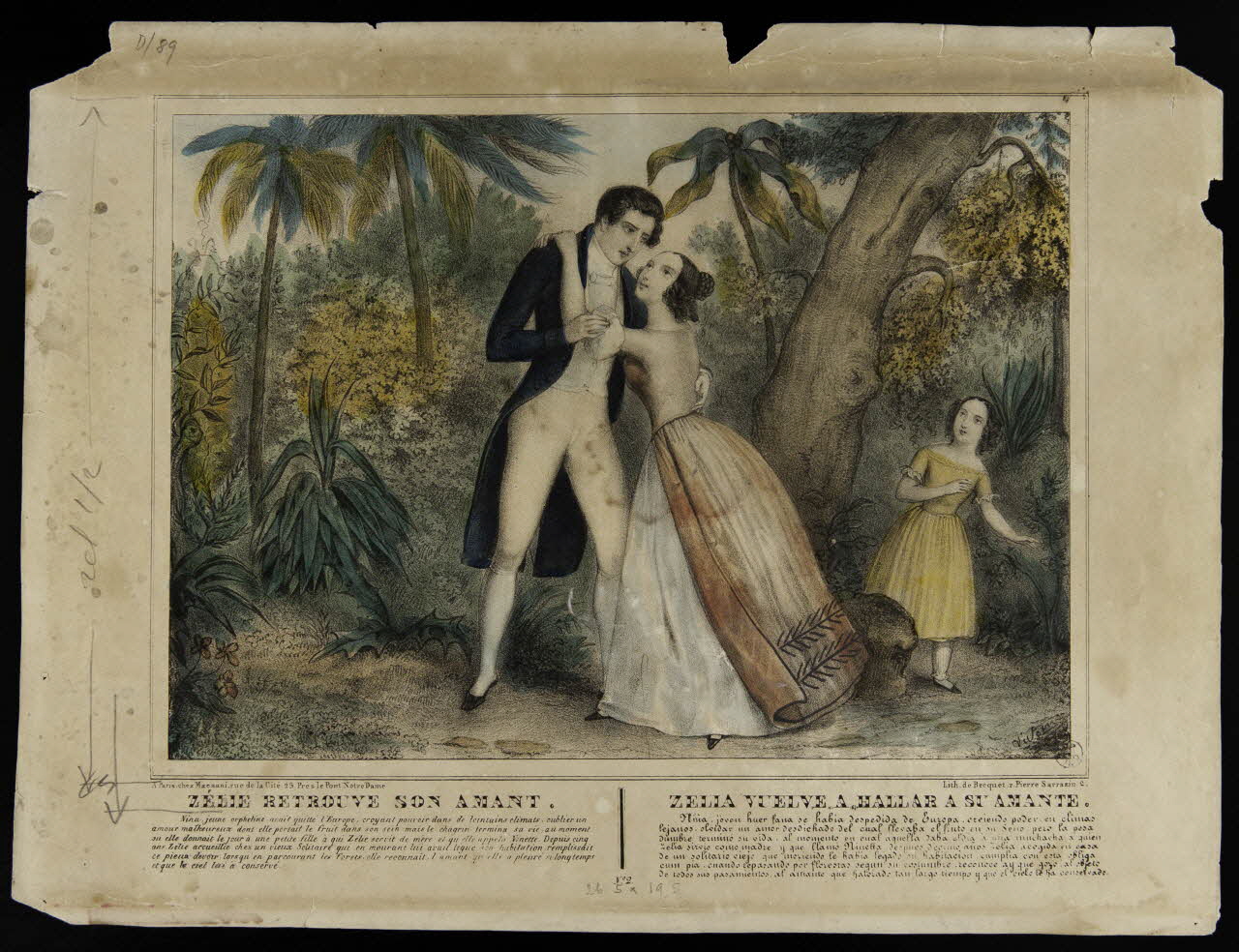 Becquet ; Maesani élément d'ensemble ZELIE RETROUVE SON AMANT. Paris 1845-1855 1943.16.273 Photo