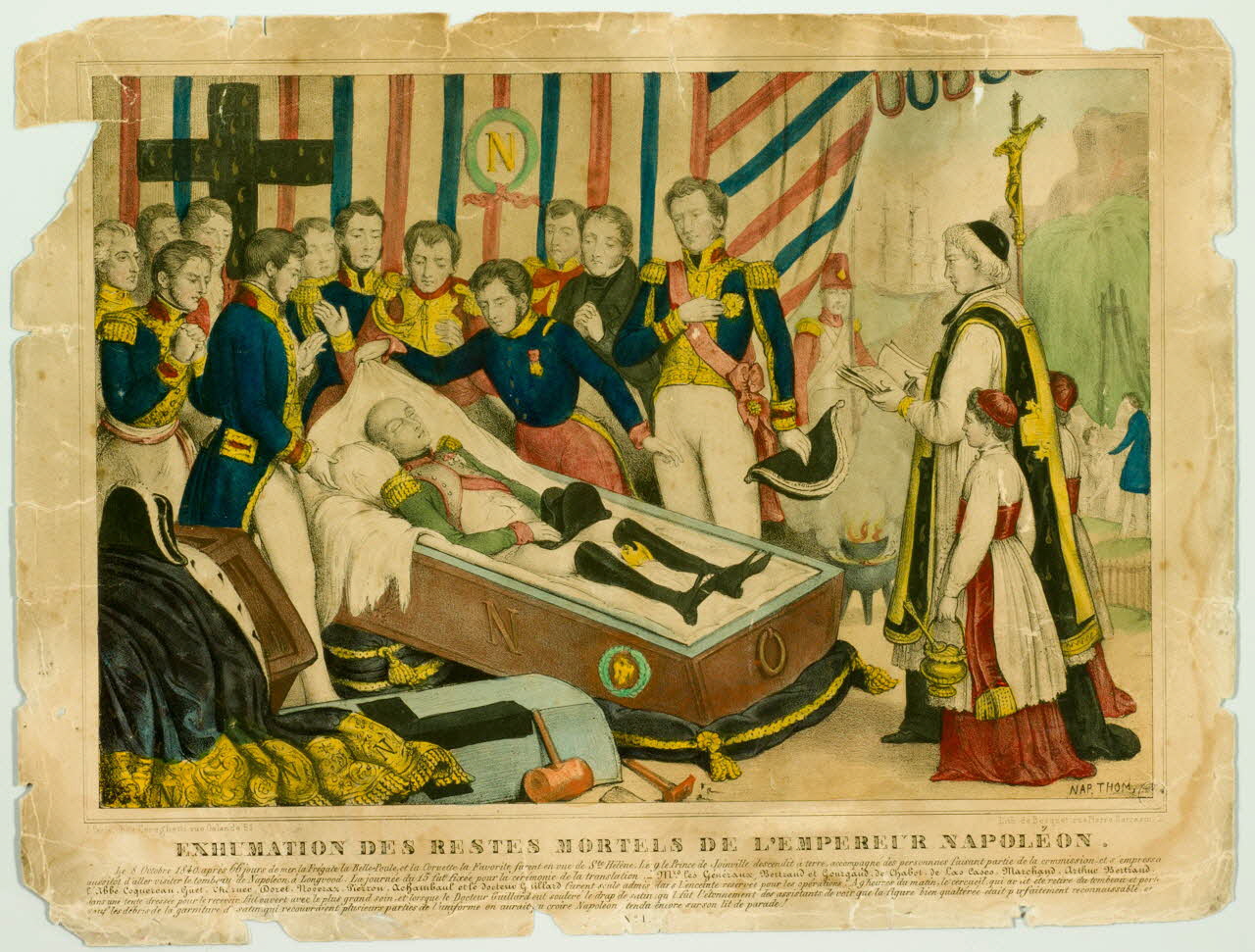 estampe EXUMATION DES RESTES MORTELS DE L'EMPEREUR NAPOLEON. 1943.16.275 Photo