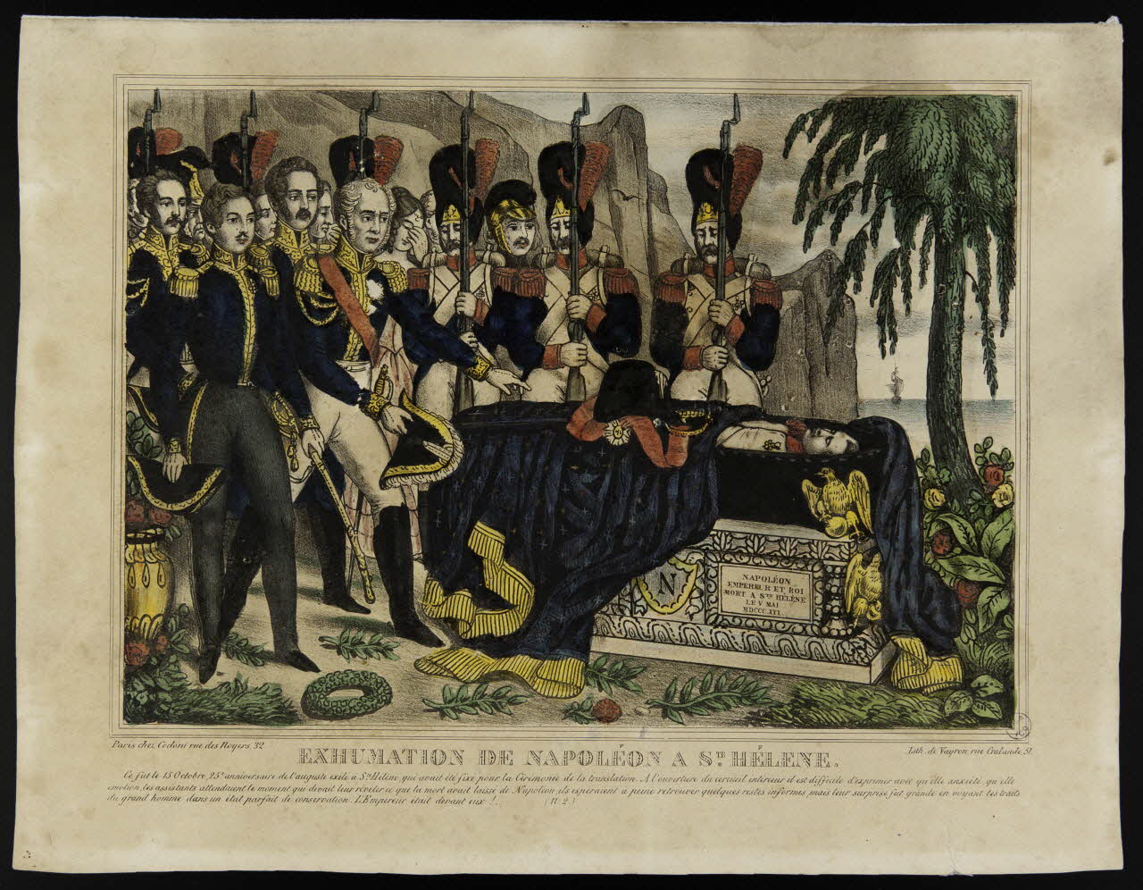 Vayron ; Codoni élément d'ensemble EXHUMATION DE NAPOLEON A STE HELENE. France 1820-1840 1943.16.276 Photo