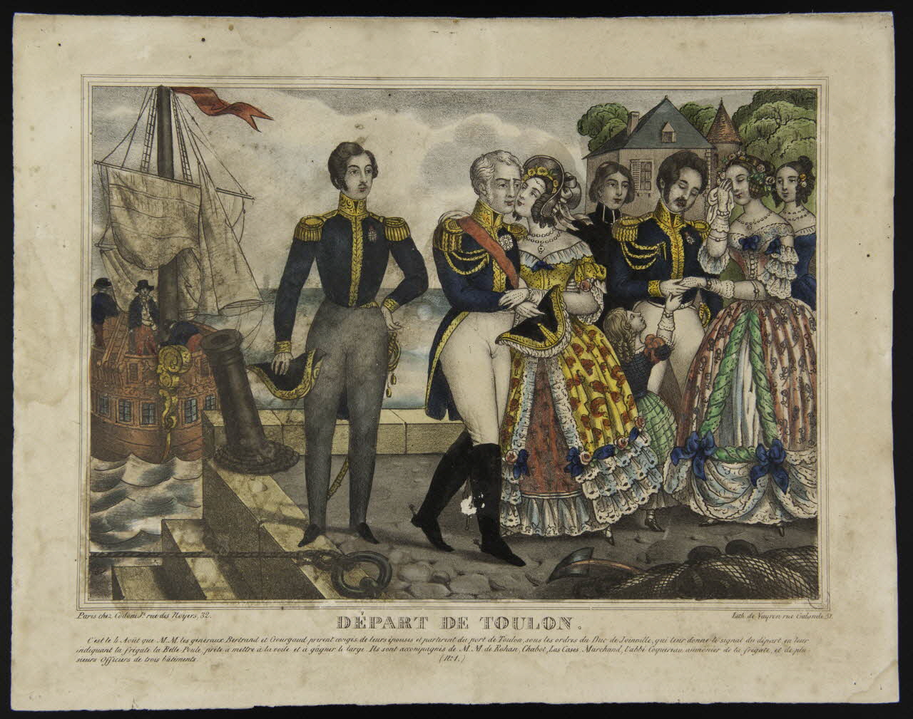 Vayron ; Codoni élément d'ensemble DEPART DE TOULON. Paris 1820-1840 1943.16.279 Photo