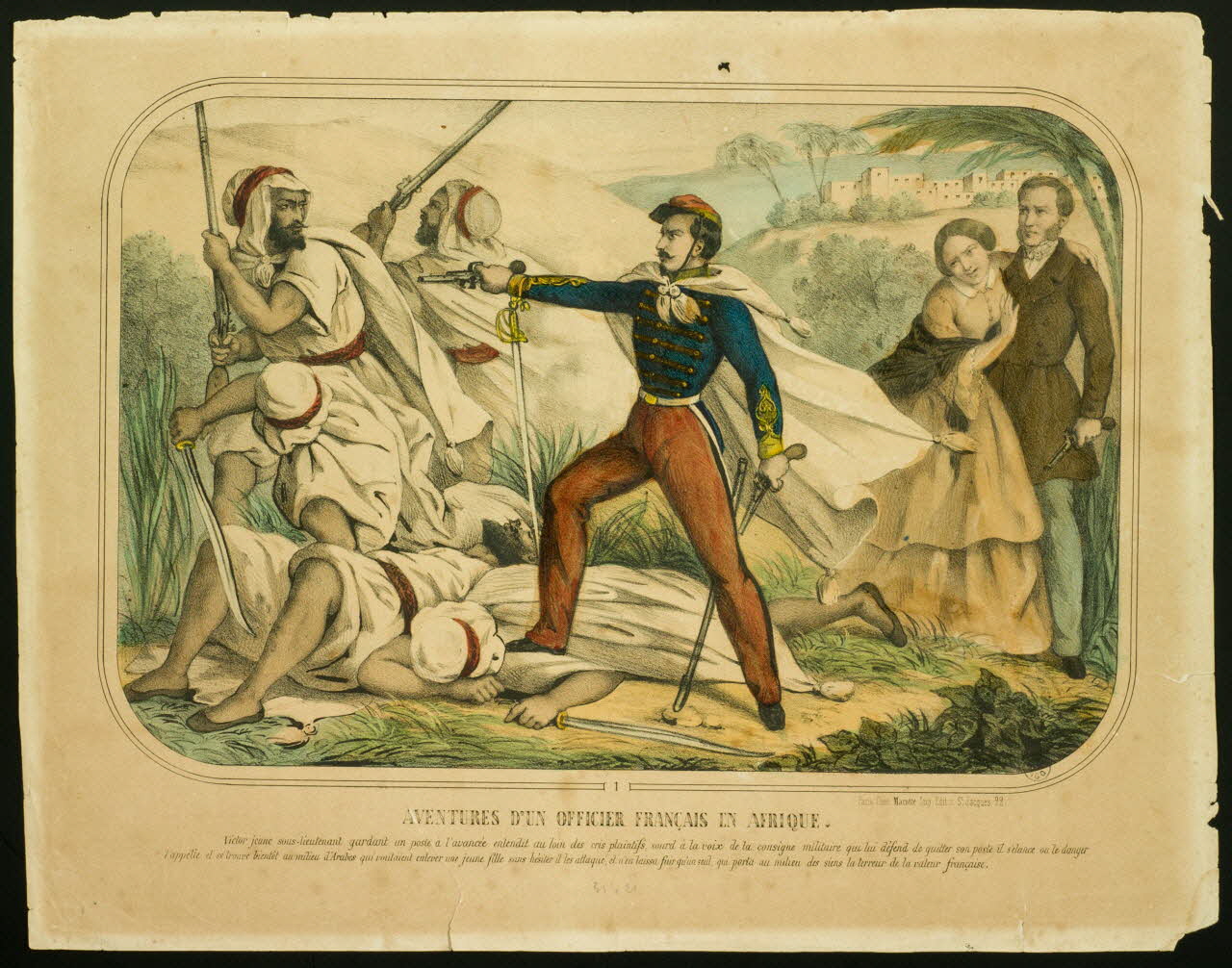Marotte élément d'ensemble AVENTURES D'UN OFFICIER FRANCAIS EN AFRIQUE. Paris 1859 1943.16.287 Photo
