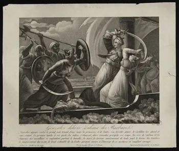 estampe Gonzalve délivre Zuléma des Barbares. 1943.16.29 Photo