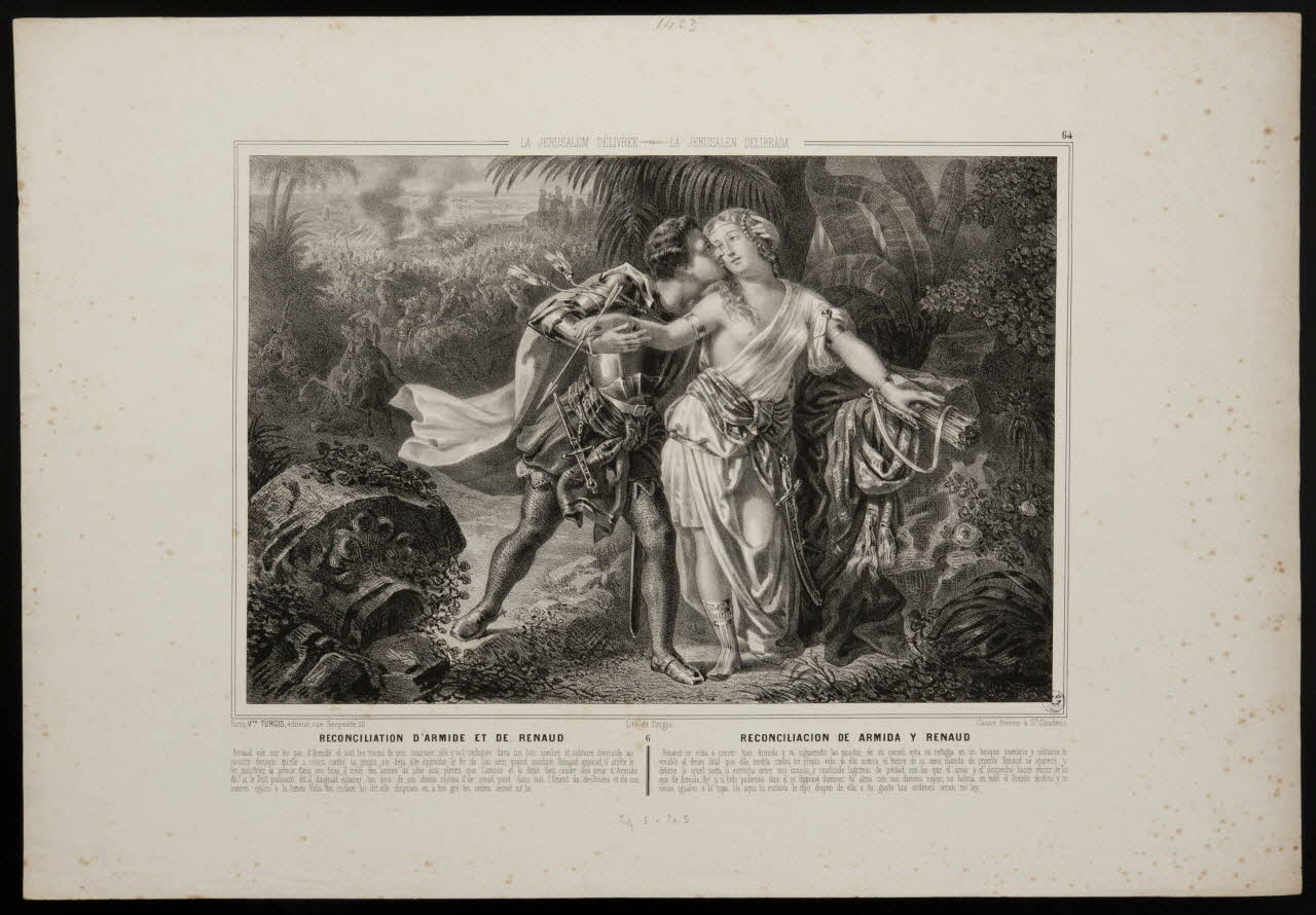 estampe LA JERUSALEM DELIVREE  RECONCILIATION D'ARMIDE ET DE RENAUD 1943.16.306 Photo