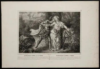 estampe LA JERUSALEM DELIVREE  RECONCILIATION D'ARMIDE ET DE RENAUD 1943.16.306 Photo