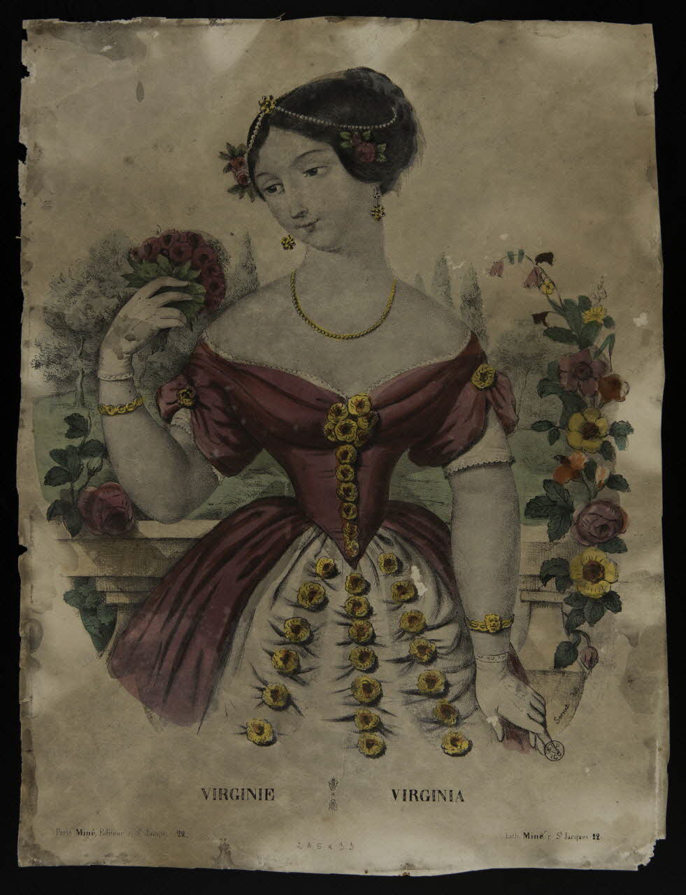 Sornet ; Mine estampe VIRGINIE Paris 1958 1943.16.315 Photo