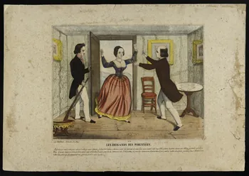 Hollier élément d'ensemble LES BRIGANDS DES PIRENNEES. Paris 1840-1850 1943.16.319 Photo