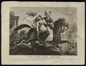 Codoni Jeune estampe MALEK ADHEL SAUVE MATHILDE. Paris 1820-1840 1943.16.32 Photo