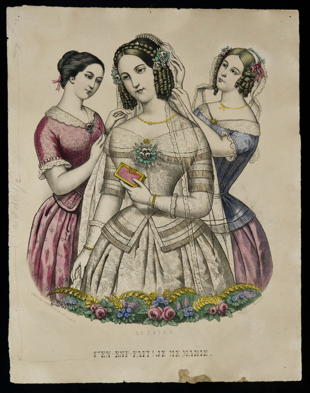 Gosselin ; Bernasconi estampe C'EN-EST-FAIT ! JE ME MARIE. Lyon 1843-1853 1943.16.345 Photo