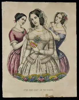 Gosselin ; Bernasconi estampe C'EN-EST-FAIT ! JE ME MARIE. Lyon 1843-1853 1943.16.345  Photo