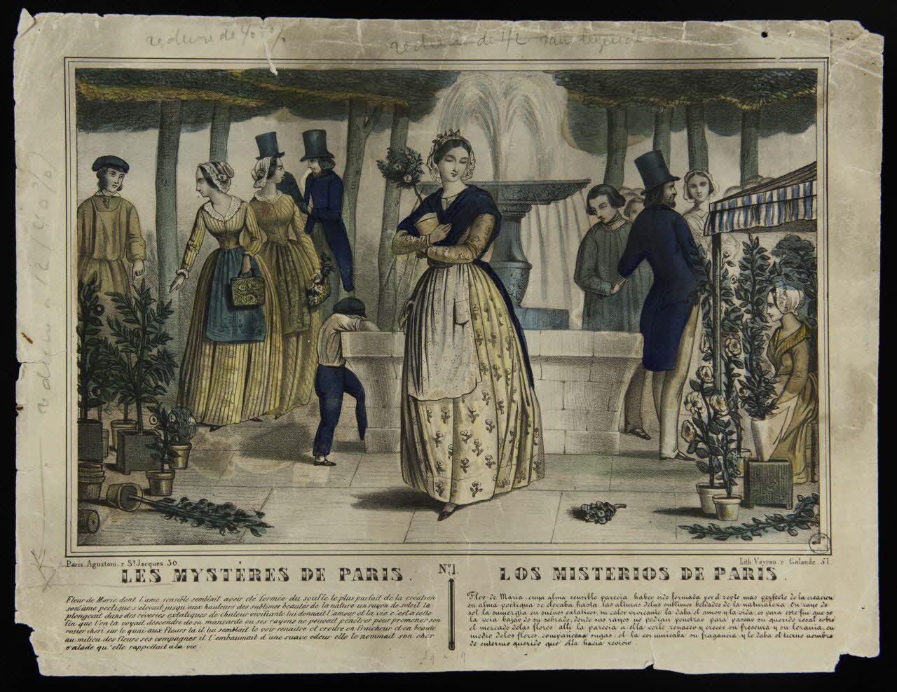 Vayron ; Agustoni élément d'ensemble LES MYSTERES DE PARIS N° 1 Paris 1835-1845 1943.16.349 Photo