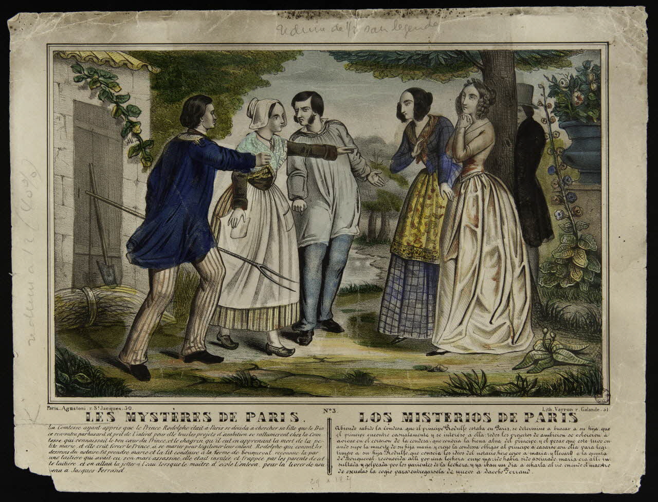 Vayron ; Agustoni élément d'ensemble N°3  LES MYSTERES DE PARIS. Paris 1835-1845 1943.16.351 Photo
