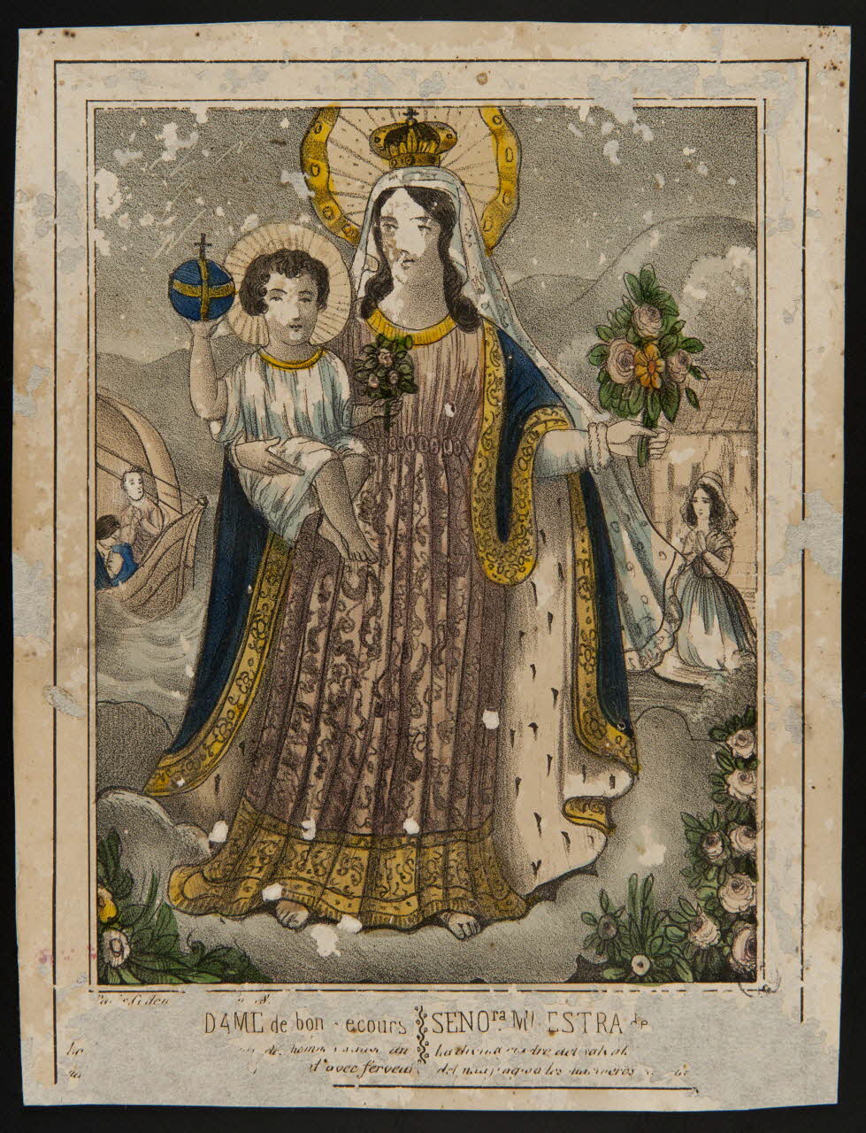 Codoni estampe Notre-Dame de Bon Secours (titre inscrit) [illisible] Paris 1820-1840 1943.16.360 Photo