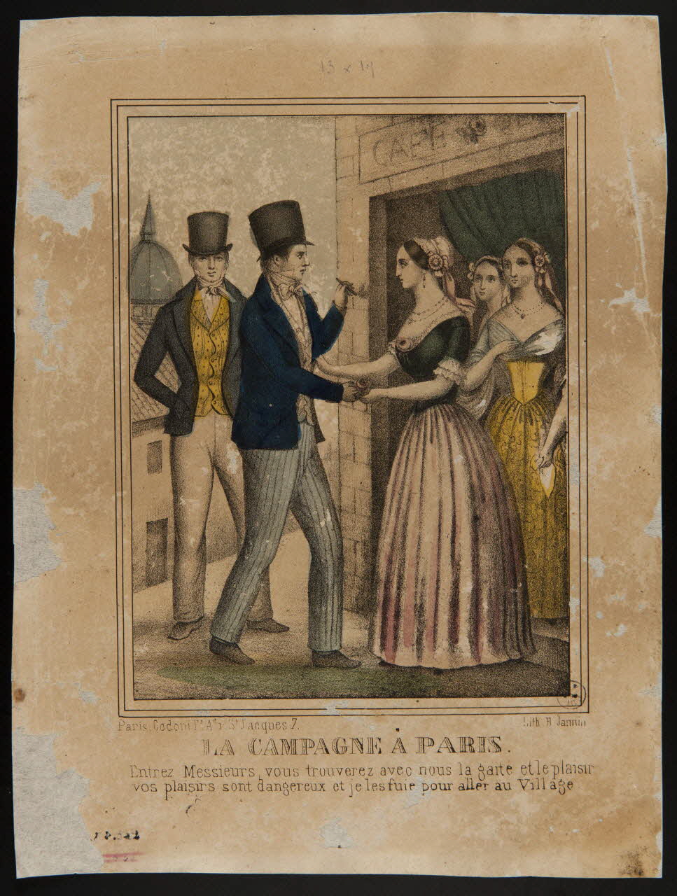 H. Jannin ; Codoni estampe LA CAMPAGNE A PARIS. Paris 1845-1855 1943.16.362 Photo