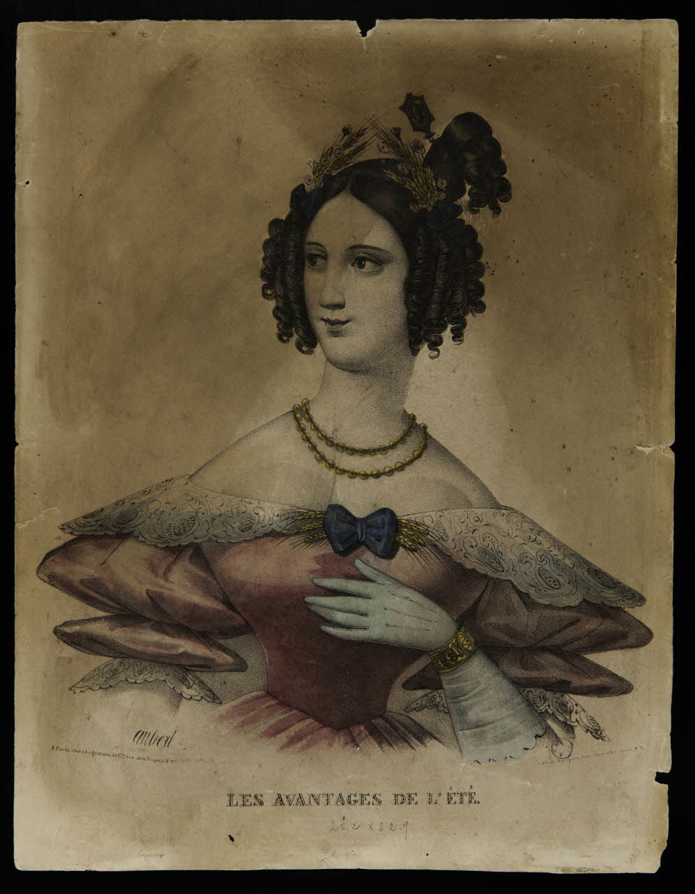 Aubert Charles Henri ; Becquet ; Agustoni élément d'ensemble LES AVANTAGES DE L'ETE. Paris 1838 1943.16.376 Photo